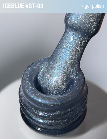 ADORE Lakier hybrydowy Satin Cat's Eye ST-03 - iceblue, 12 ml