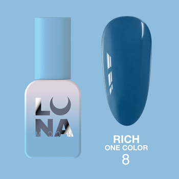 LUNAmoon Gel polish Rich One Color nr.8, 8 ml - lakier hybrydowy