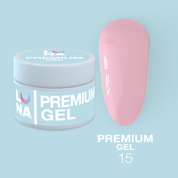 LUNAmoon Premium Gel Nr.15 - żel budujący, 15 ml