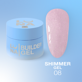 LUNAmoon Shimmer Gel Nr.08 - żel budujący, 15 ml