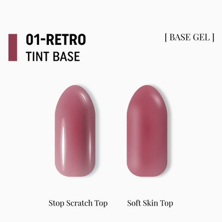 Adore Półprzezroczysta baza kolorowa Tint Base Nr.01 - retro, 15 ml