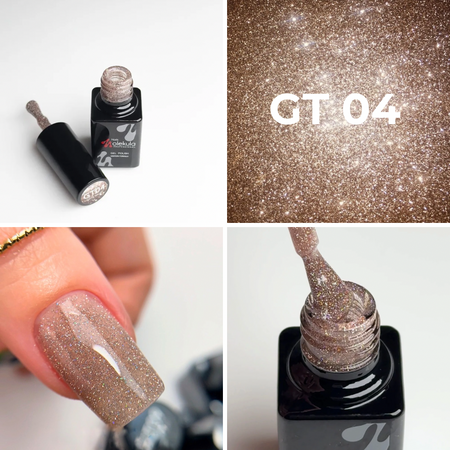 Molekula Professional Lakier hybrydowy Glint Touch GT04, 6 ml