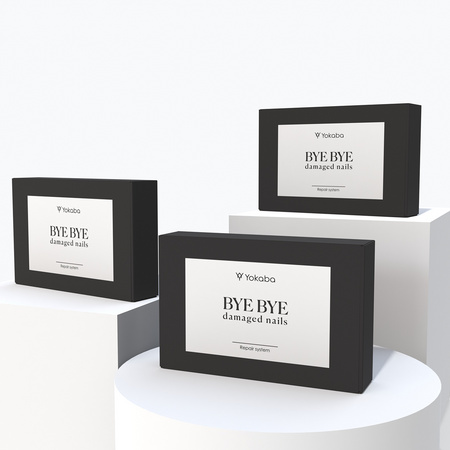 Zestaw ByeBye Repair System odbudowy paznokci, wzmocnienie naturalnych paznokci Yokaba