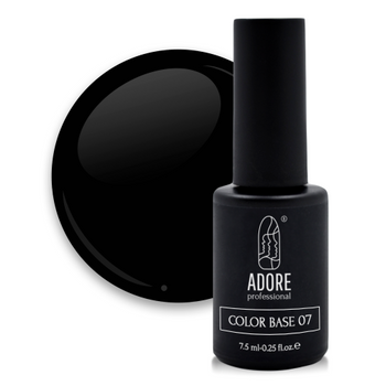 Adore Kolorowa baza do paznokci Nr.07 - czarna, 8 ml