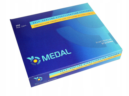 Torebki papierowo-foliowe płaskie Medal 57x100 mm 200 szt.